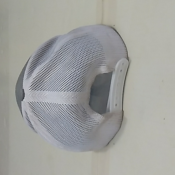 Heritage mens grey and white baseball net snap cap - Picture 4 of 7